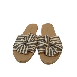 Software by Beacon Striped Espadrille Slip-On Sandals Size 11W NWOT